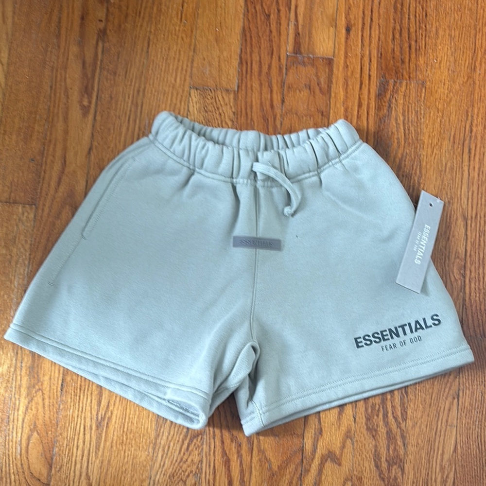 Essentials Gray Athletic Shorts with Elastic Waistband
